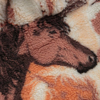 Obey Horses Sherpa Jacket - Brown Multi thumbnail