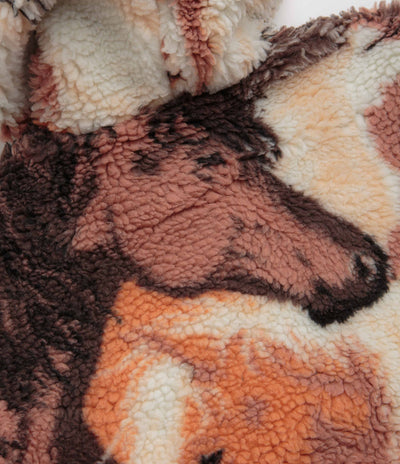 Obey Horses Sherpa Jacket - Brown Multi