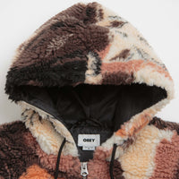 Obey Horses Sherpa Jacket - Brown Multi thumbnail