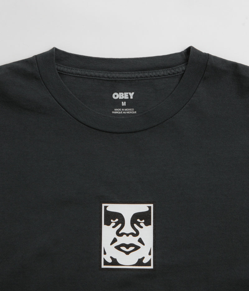 Obey Icon Face T-Shirt - Pigment True Vintage Black | Flatspot