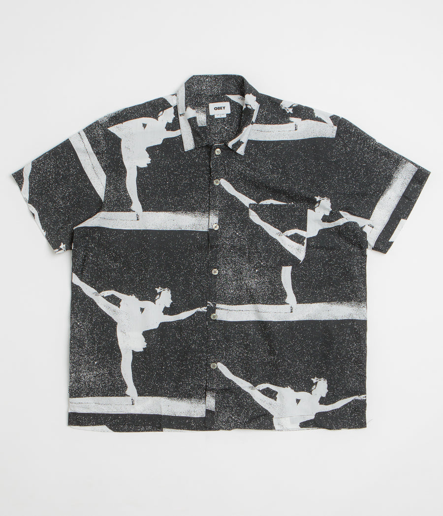 Obey Jacques Short Sleeve Shirt in Black Multi