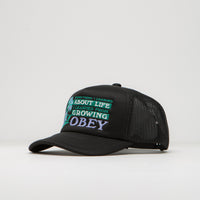 Obey Life Trucker Cap in Black thumbnail