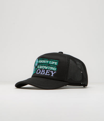 Obey Life Trucker Cap in Black