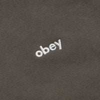 Obey Lowercase Crewneck Sweatshirt - Pigment Black Olive thumbnail