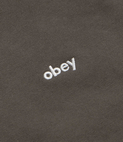 Obey Lowercase Crewneck Sweatshirt - Pigment Black Olive
