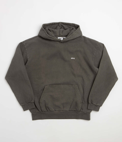 Obey Lowercase Hoodie - Pigment Black Olive