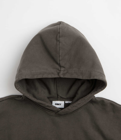 Obey Lowercase Hoodie - Pigment Black Olive