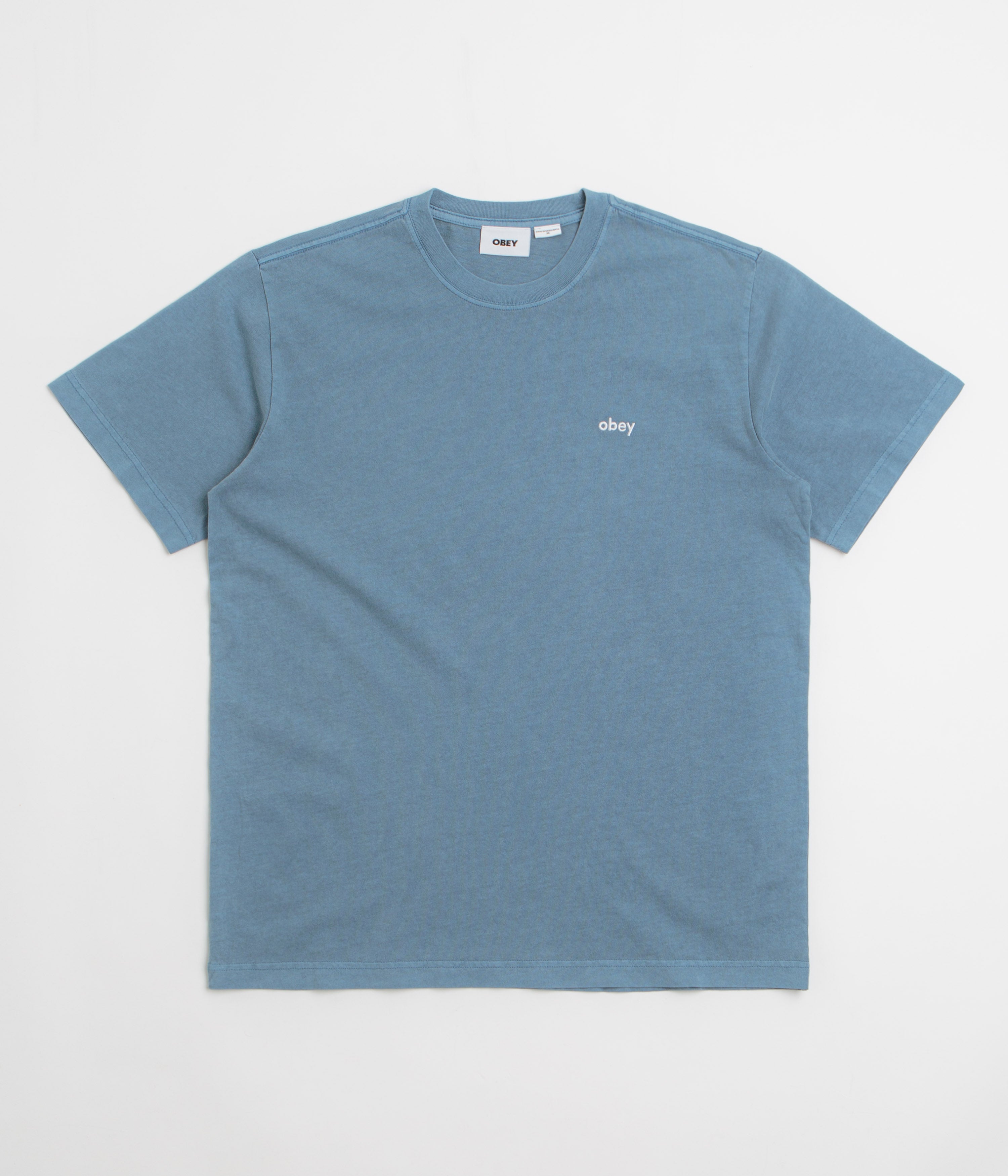 Obey Lowercase Pigment T-Shirt in Pigment Coronet Blue