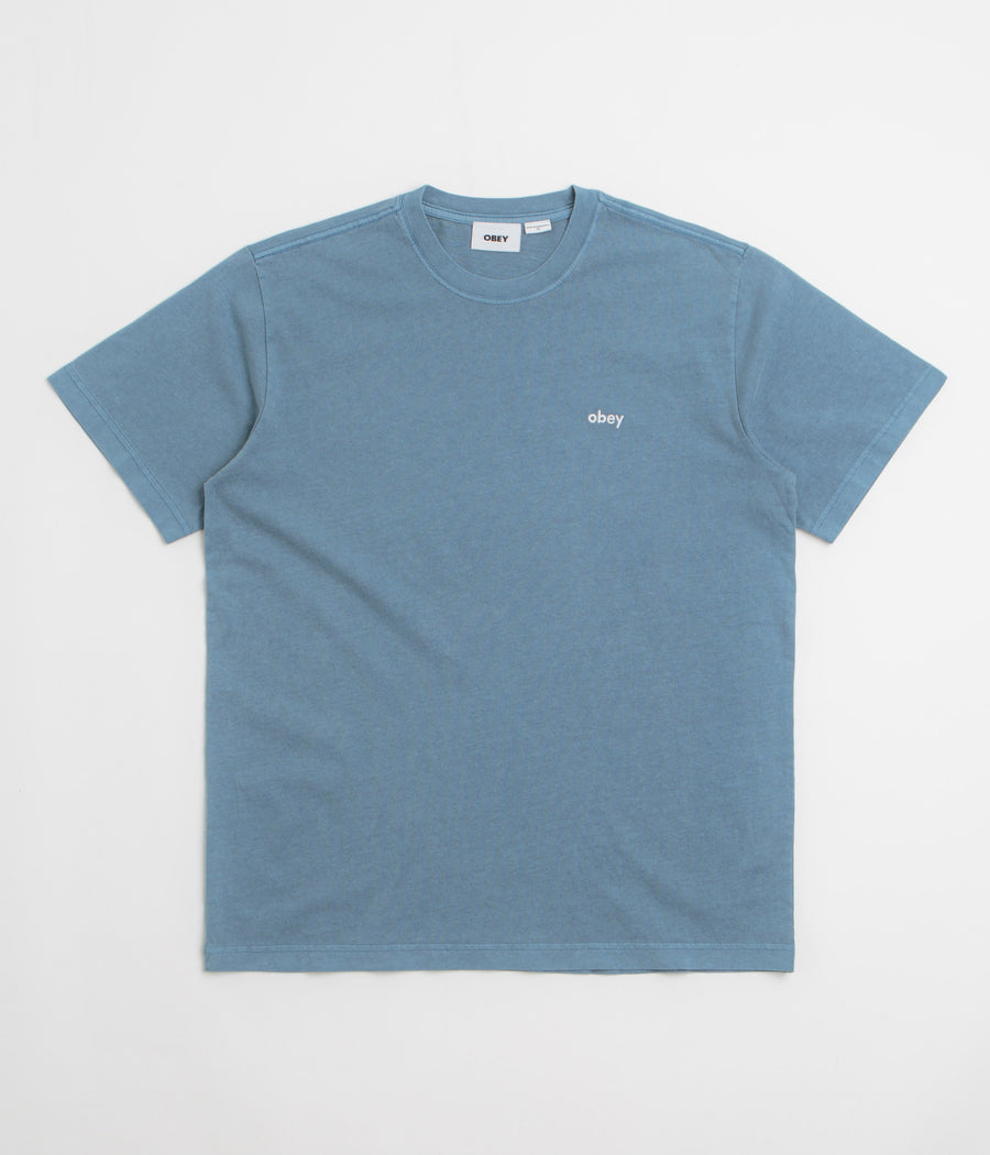Obey Lowercase Pigment T-Shirt in Pigment Coronet Blue