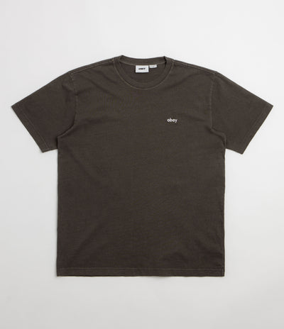 Obey Lowercase T-Shirt - Pigment Black Olive