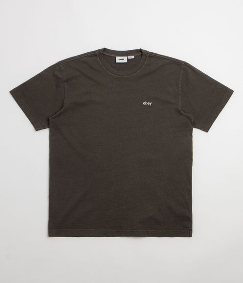 Obey Lowercase T-Shirt - Pigment Black Olive