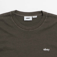 Obey Lowercase T-Shirt - Pigment Black Olive thumbnail