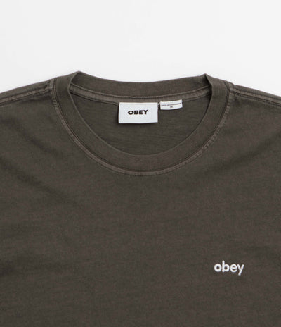 Obey Lowercase T-Shirt - Pigment Black Olive