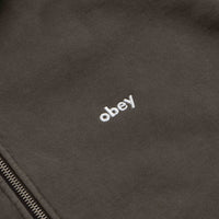 Obey Lowercase Zip Up Hoodie - Pigment Black Olive thumbnail