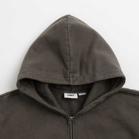 Obey Lowercase Zip Up Hoodie - Pigment Black Olive thumbnail