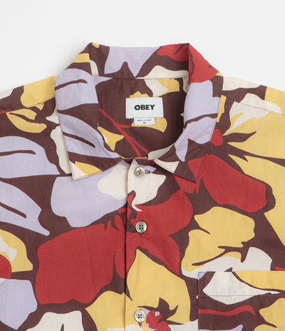 Obey Maxwell Short Sleeve Shirt - Chocolate Multi