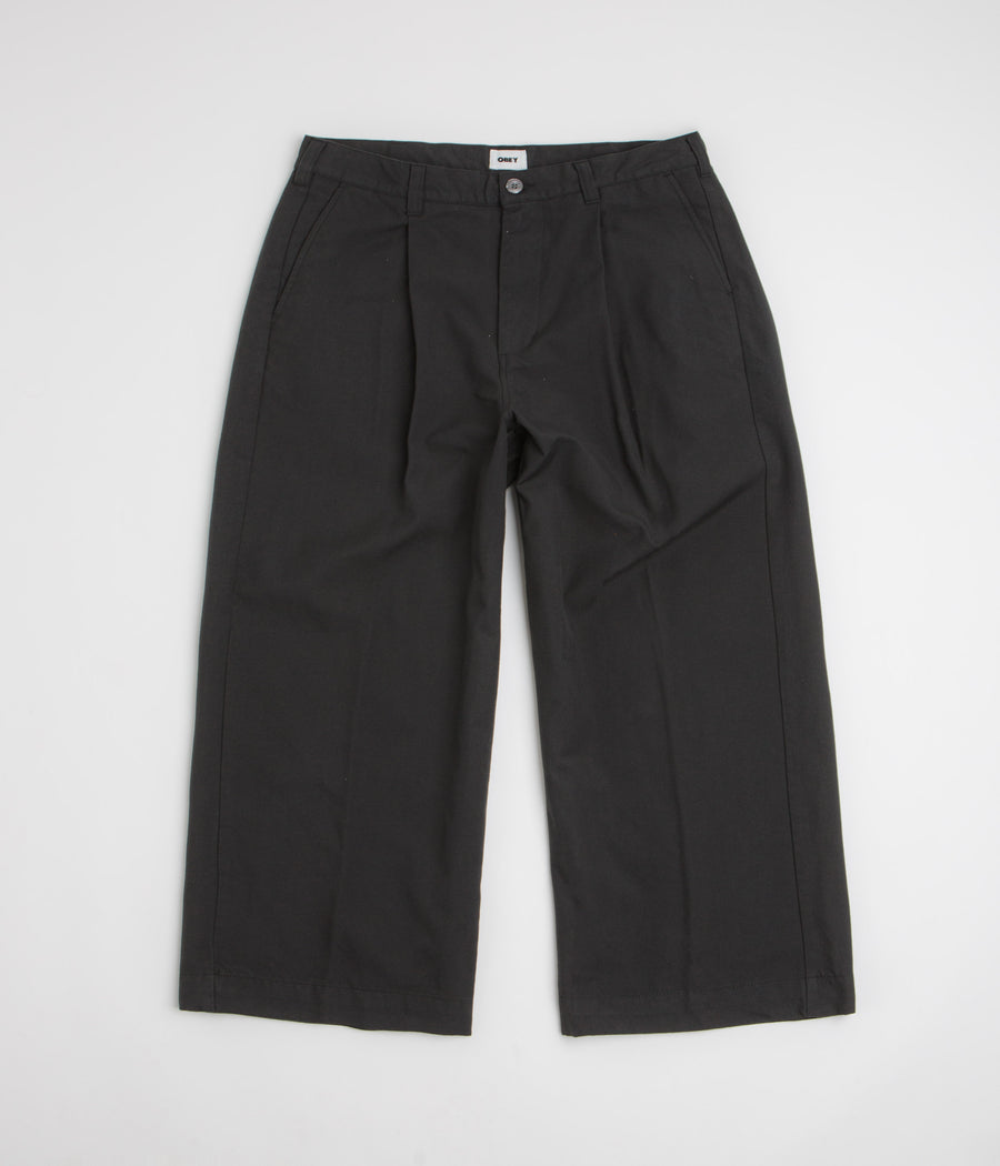 Obey Oliver Pleated Pants in Pirate Black