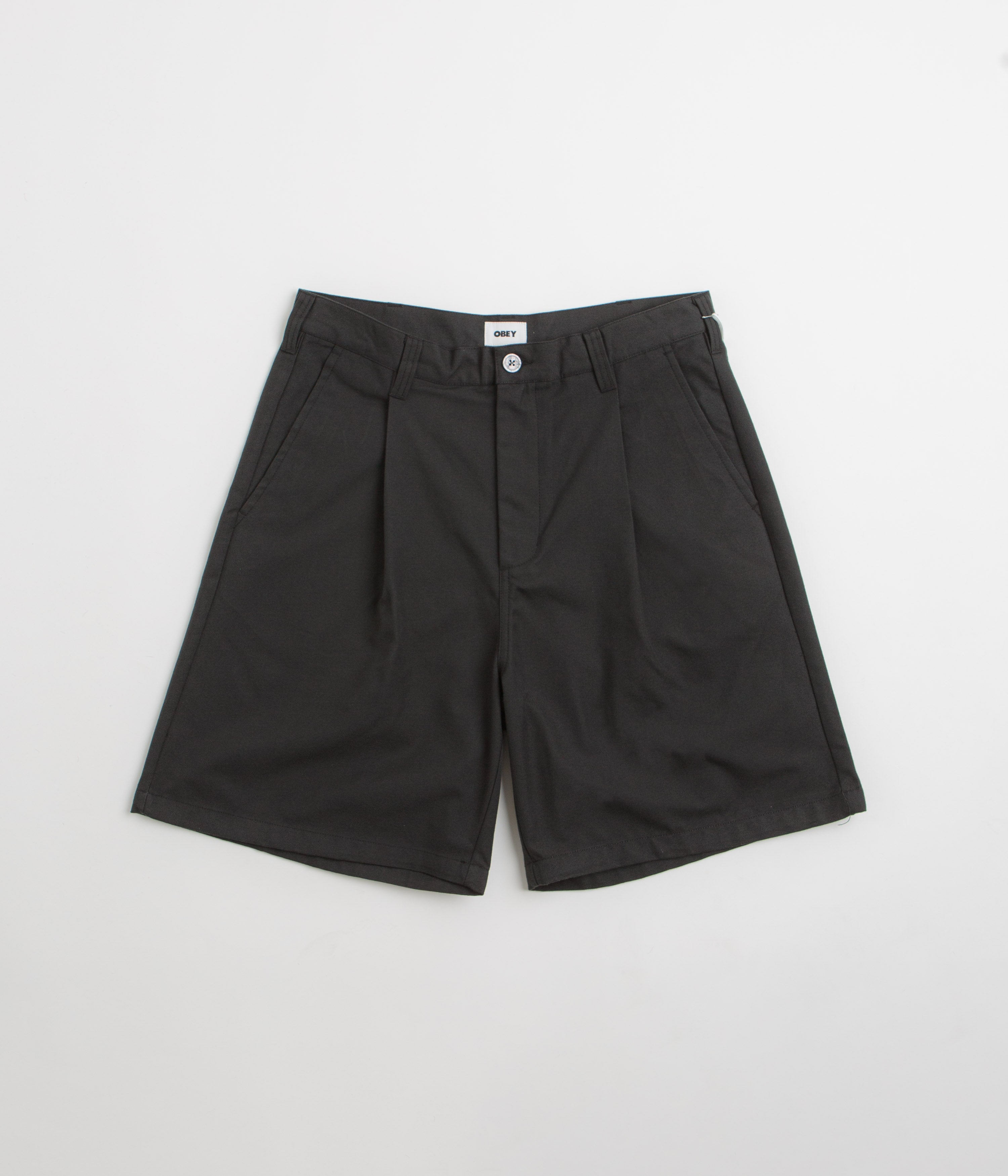 Obey Oliver Shorts in Pirate Black