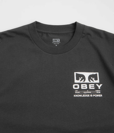 Obey Permission T-Shirt in Vintage Black