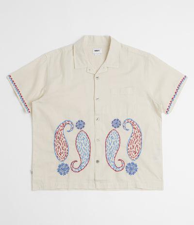 Obey Quentin Short Sleeve Shirt in Birch Multi