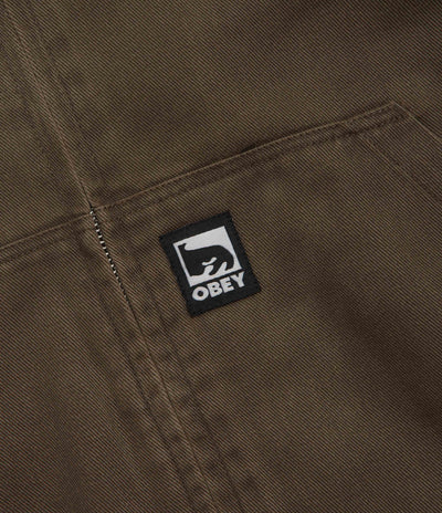 Obey Randy Zip Up Hoodie - Wren Faded Wash