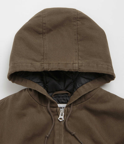 Obey Randy Zip Up Hoodie - Wren Faded Wash