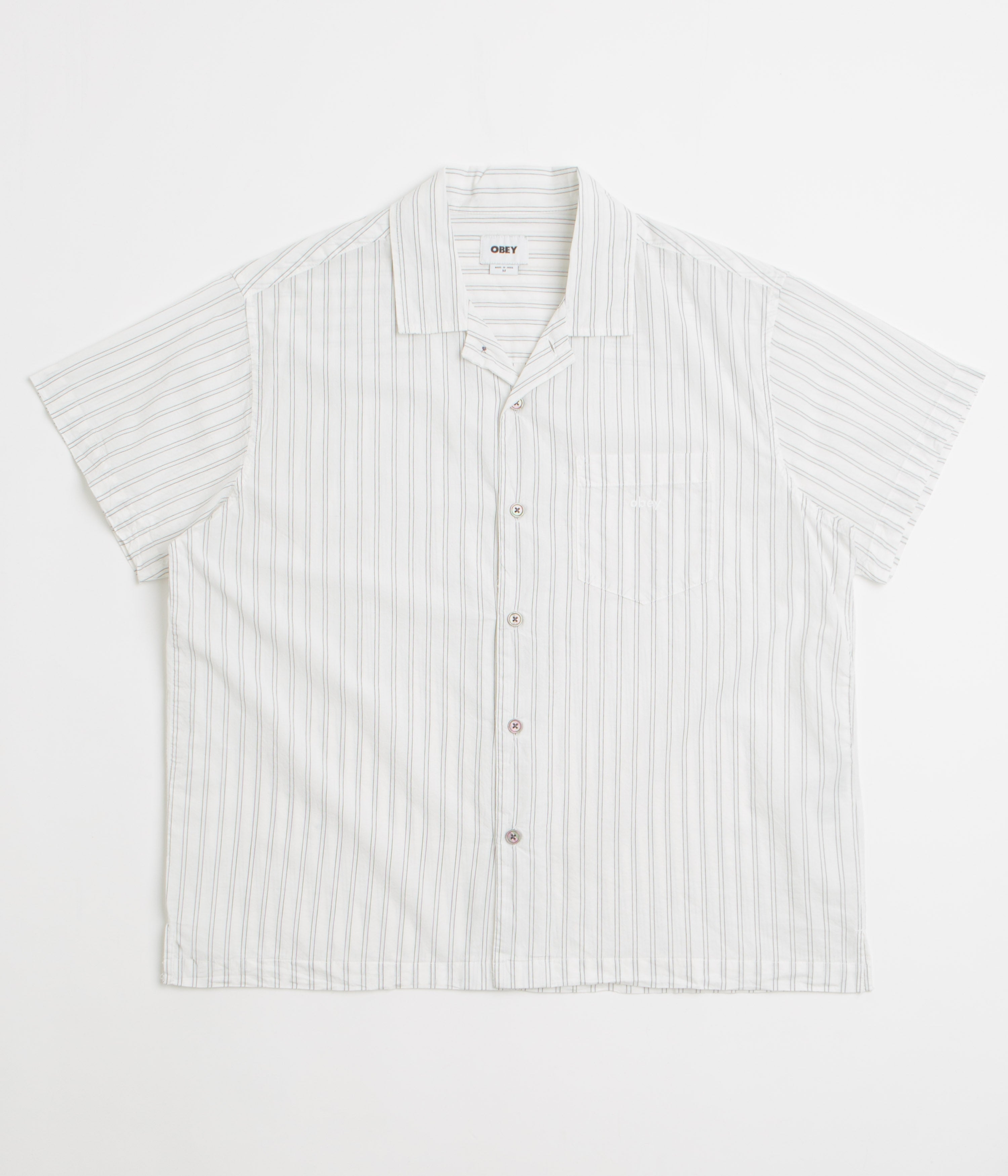 Obey Rizzo Short Sleeve Shirt in White Multi