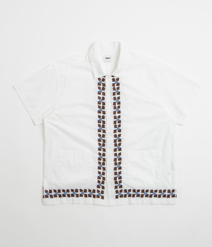 Obey Ruben Short Sleeve Shirt in White Multi