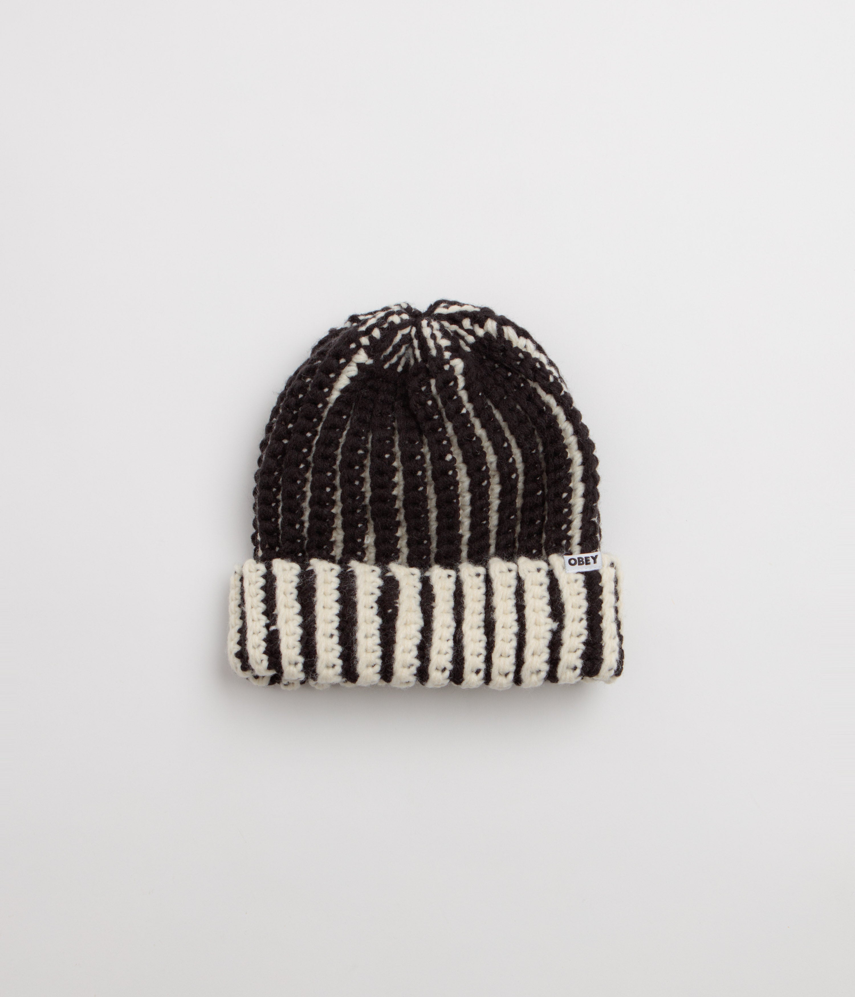 Obey Scout Chunky Beanie in Black Multi