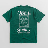 Obey Studios Icon T-Shirt in Adventure Green thumbnail