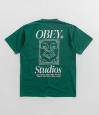 Obey Studios Icon T-Shirt in Adventure Green