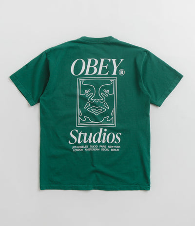 Obey Studios Icon T-Shirt in Adventure Green