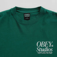 Obey Studios Icon T-Shirt in Adventure Green thumbnail