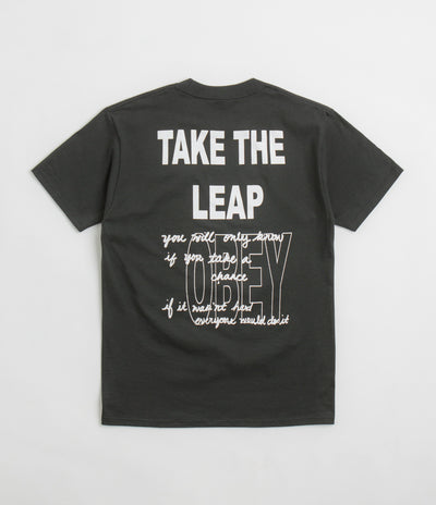 Obey Take The Leap T-Shirt in Vintage Black