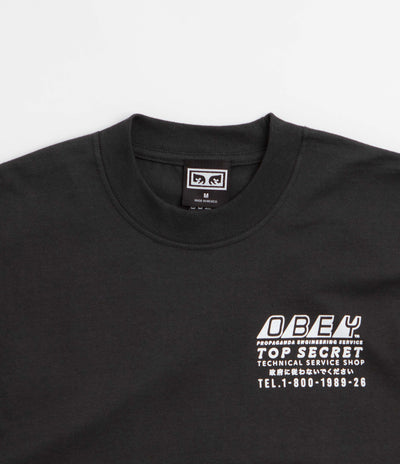 Obey Top Secret T-Shirt in Vintage Black