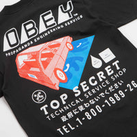 Obey Top Secret T-Shirt in Vintage Black thumbnail