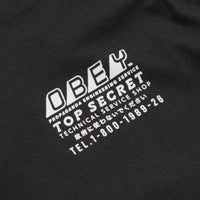 Obey Top Secret T-Shirt in Vintage Black thumbnail