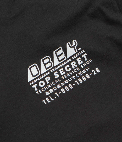 Obey Top Secret T-Shirt in Vintage Black