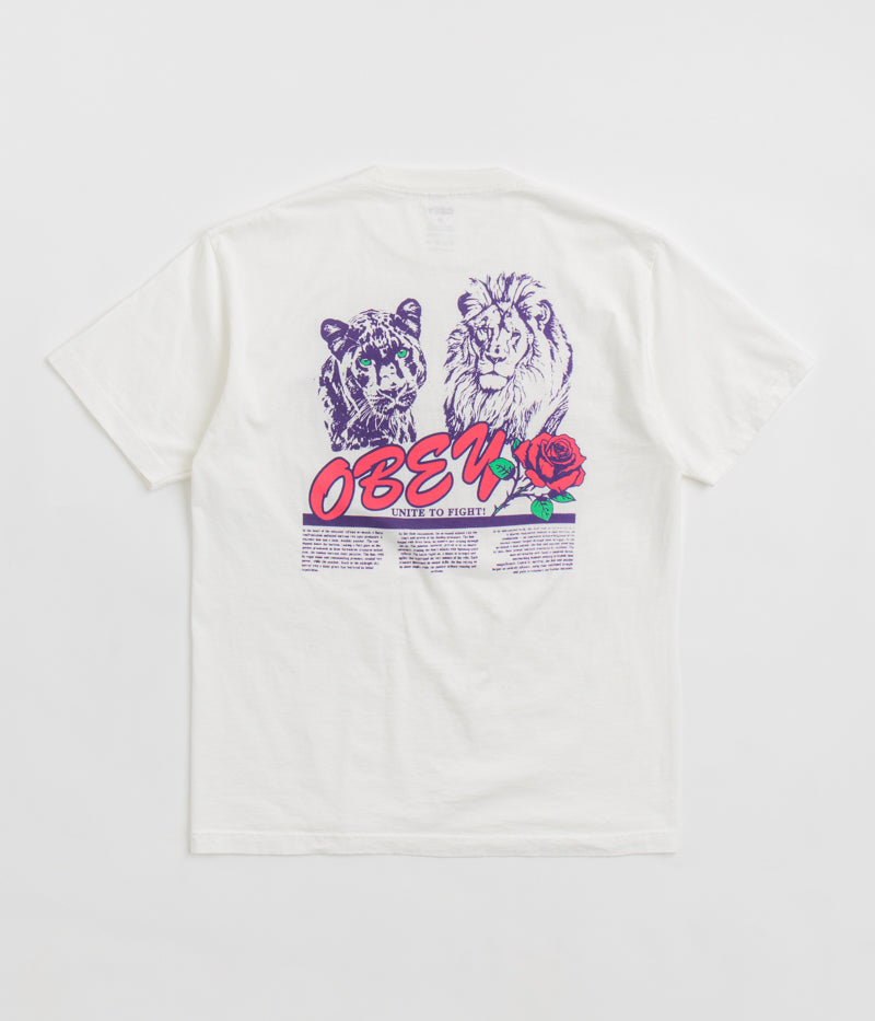 Obey Unite & Fight T-Shirt in Pigment Vintage White