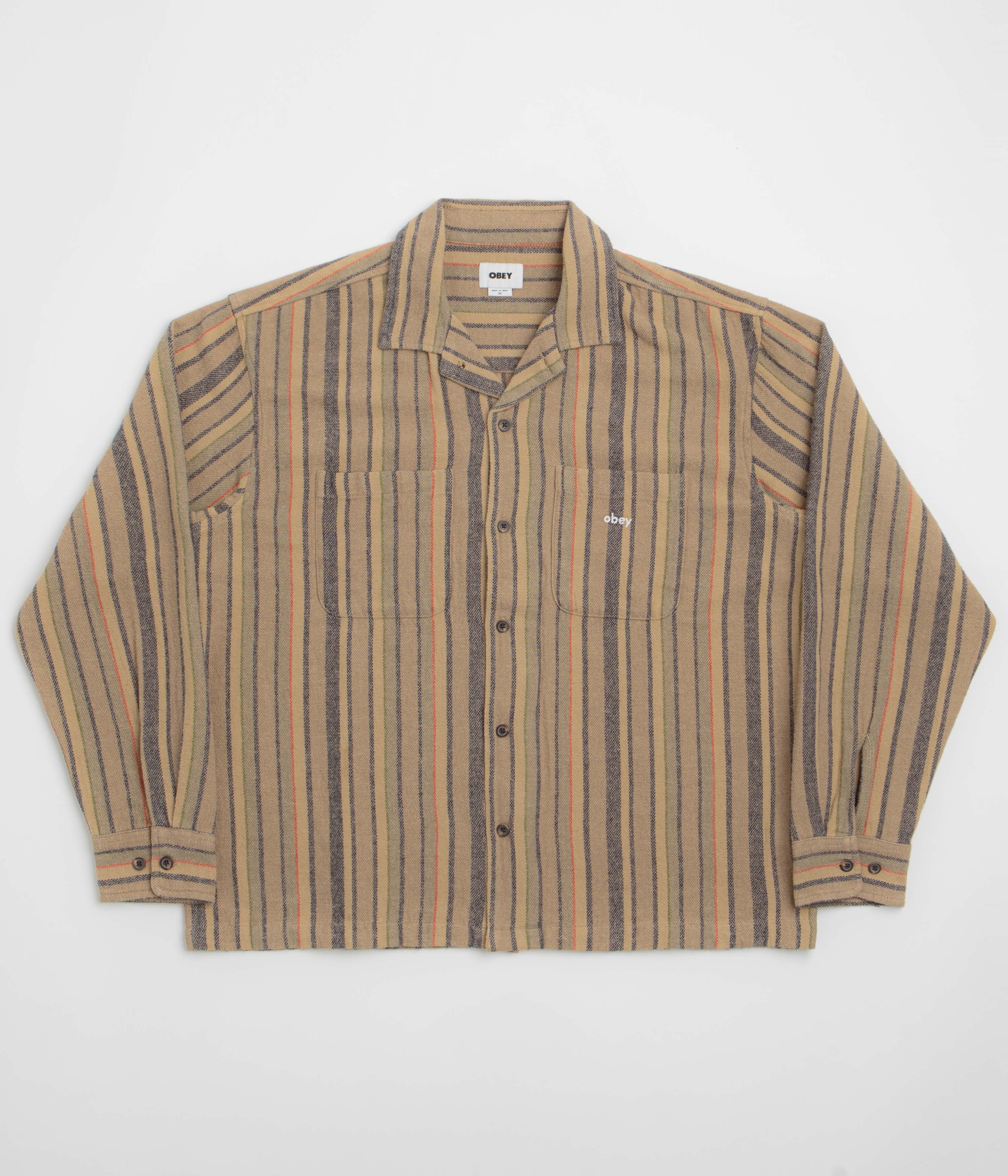 Obey Willard Woven Shirt in Irish Cream Multi