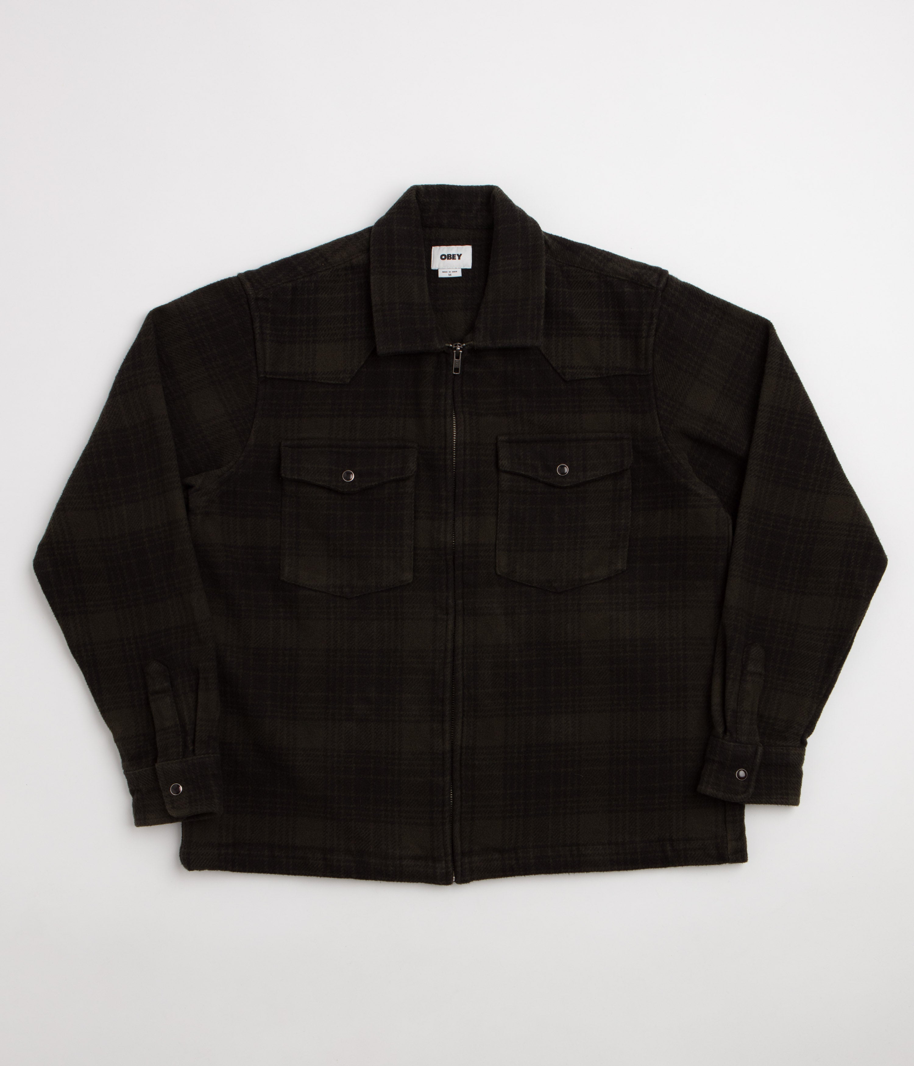 Obey Willie Zip Up Shirt Jacket - Rosin Multi