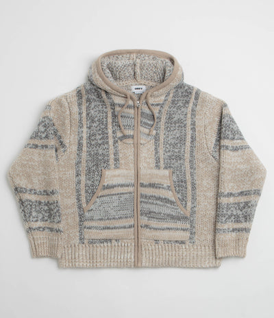 Obey Zip Up Baja Hoodie - Natural Multi