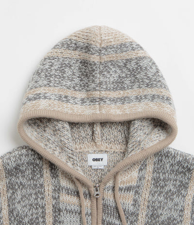 Obey Zip Up Baja Hoodie - Natural Multi