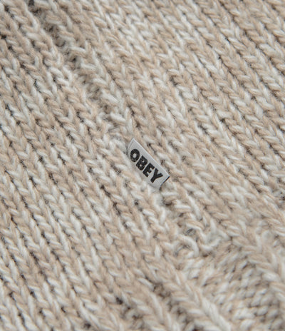 Obey Zip Up Baja Hoodie - Natural Multi