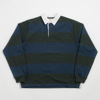 Opensider Classic Rugby Shirt - Blue / Green Wide-Stripe thumbnail