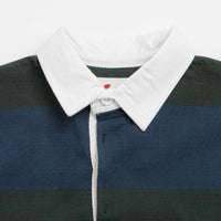 Opensider Classic Rugby Shirt - Blue / Green Wide-Stripe thumbnail