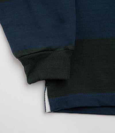 Opensider Classic Rugby Shirt - Blue / Green Wide-Stripe