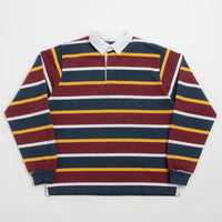 Opensider Classic Rugby Shirt - Burgundy Multi-Stripe thumbnail