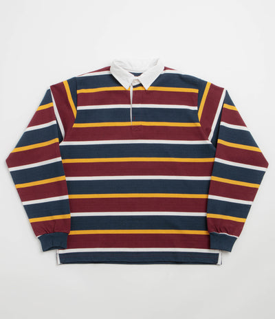 Opensider Classic Rugby Shirt - Burgundy Multi-Stripe