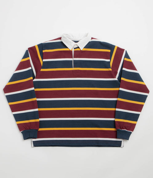 Opensider Classic Rugby Shirt - Burgundy Multi-Stripe